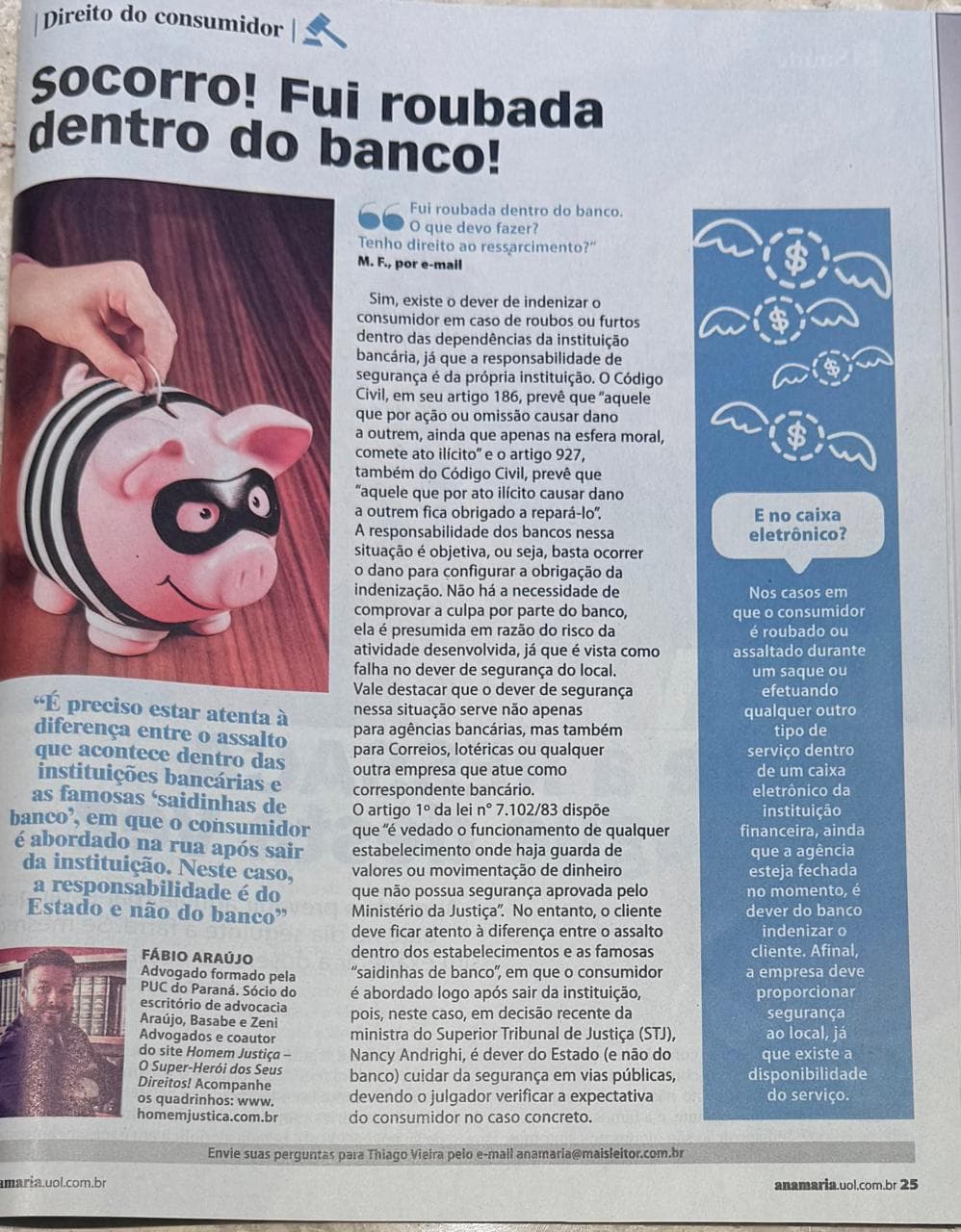 Coluna da ABZ na revista Ana Maria