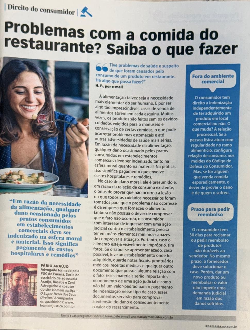 Coluna da ABZ na revista Ana Maria