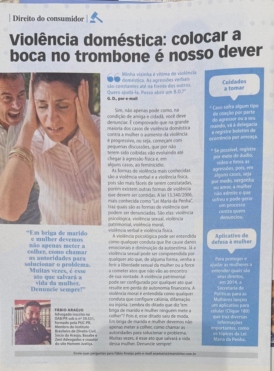 Coluna da ABZ na revista Ana Maria