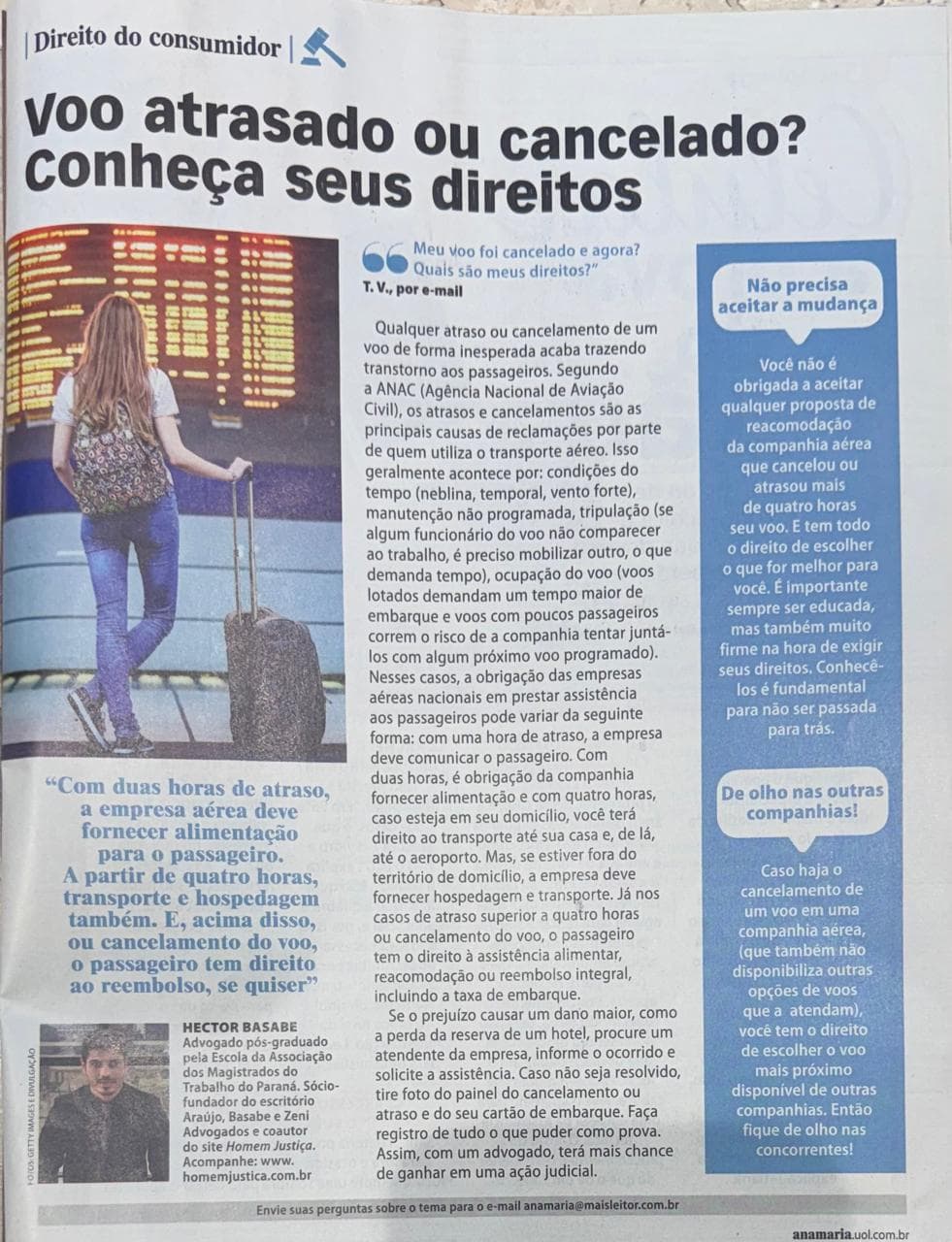 Coluna da ABZ na revista Ana Maria